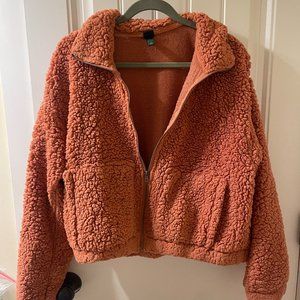 WILD FABLE zip up sherpa jacket with pockets